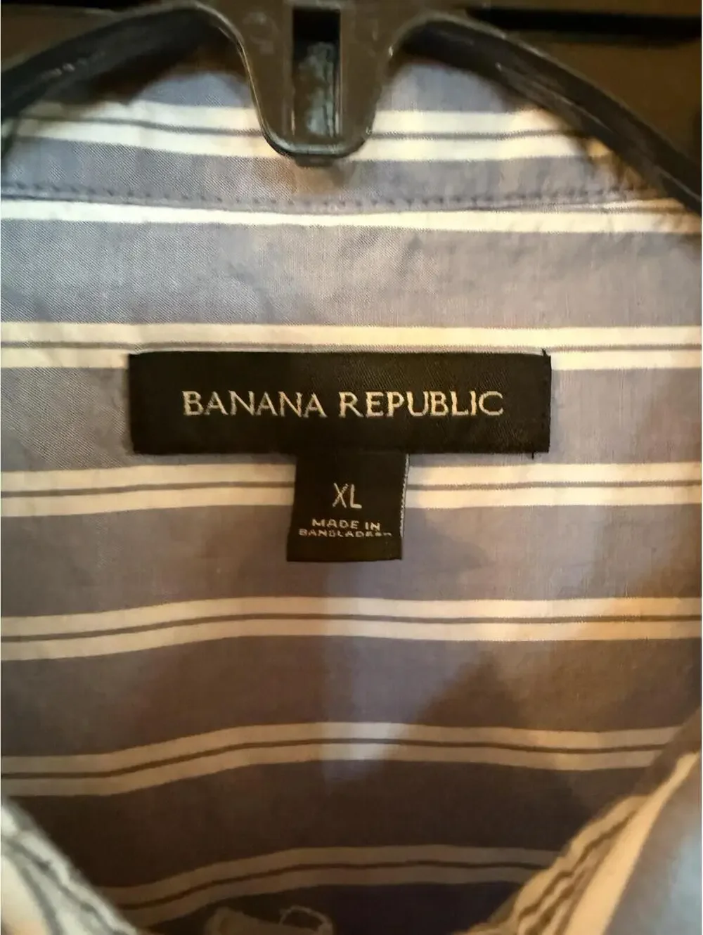banana republic Men’s Casual Blue & White Button Down Shirt Sz.XL